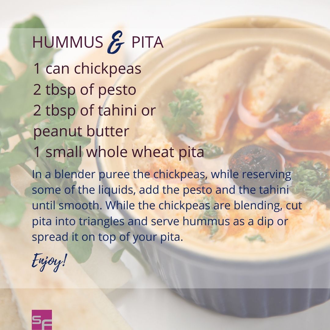 hummus healthy snack on the go recipe card successfitness